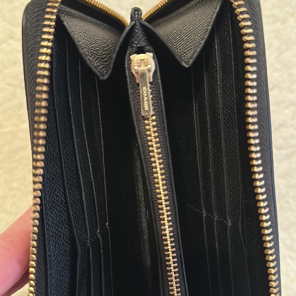 Coach | Black Leather Continental Zip Around Wallet - Picture 8 of 10